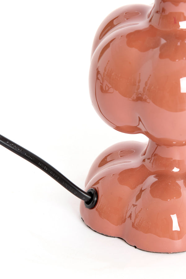 Caldas Gloss Terracotta Metal Table Lamp Base 38cm