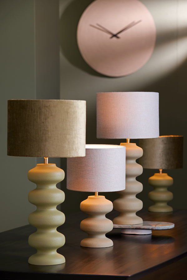 Soroca Matt Brown/Grey Metal Table Lamp Base 24cm
