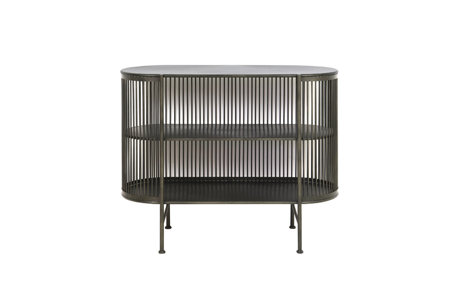Yinthe Black Metal Narrow Open Display Unit 80cm