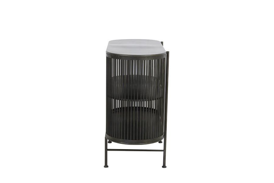 Yinthe Black Metal Narrow Open Display Unit 80cm