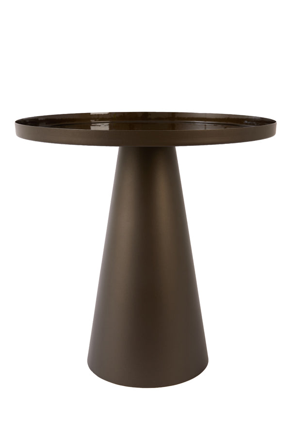Jay Gloss & Matt Brown Bronze Metal Round Side Table