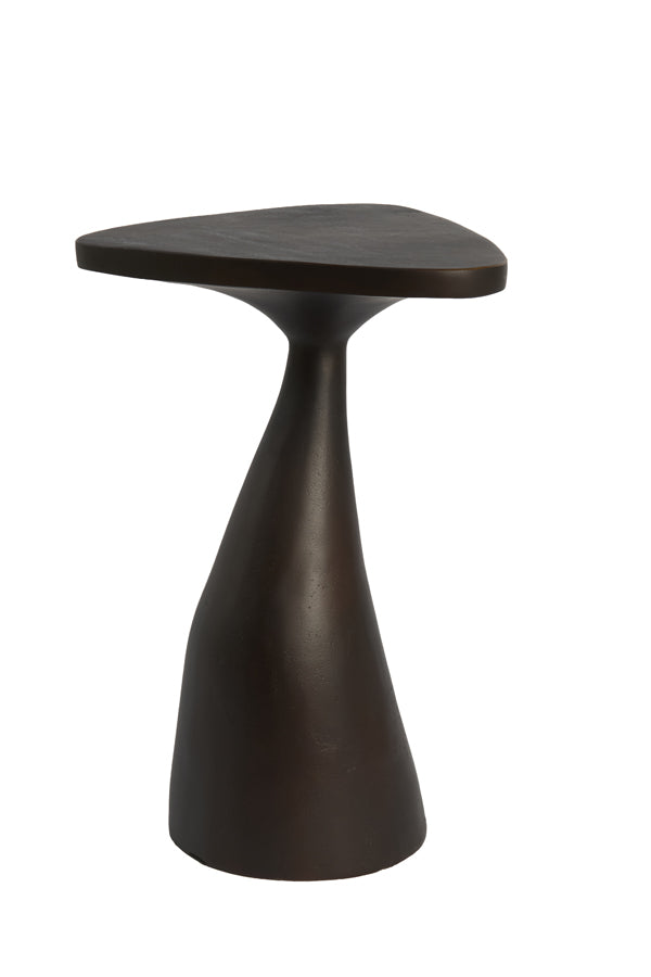 Varoli Matt Brown Bronze Metal Side Table 49cm
