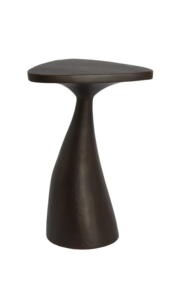 Varoli Matt Brown Bronze Metal Side Table 49cm