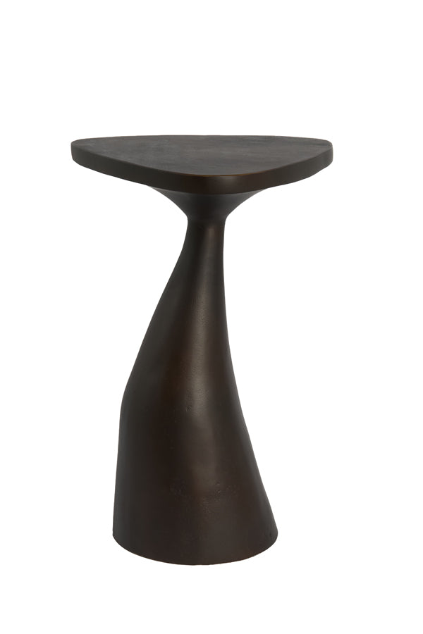 Varoli Matt Brown Bronze Metal Side Table 49cm