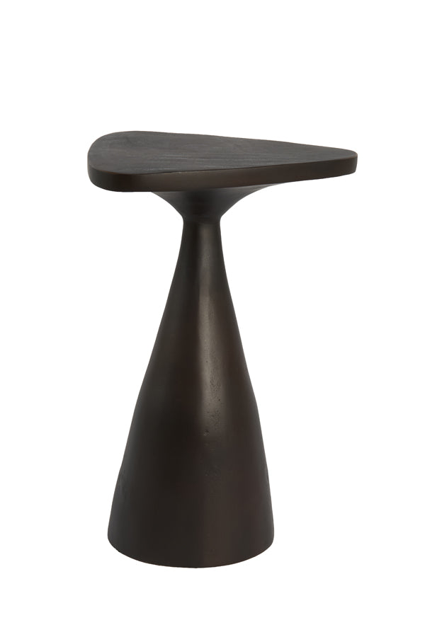 Varoli Matt Brown Bronze Metal Side Table 49cm