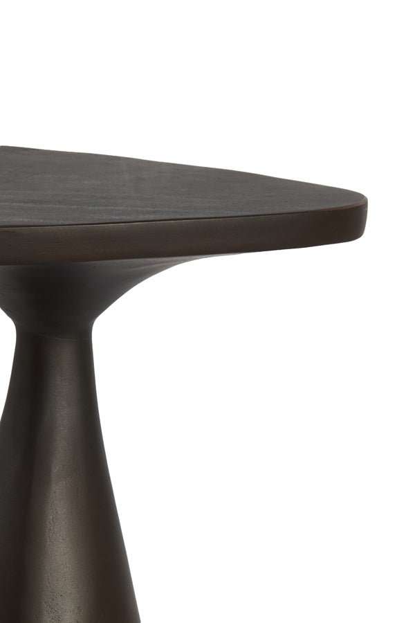 Varoli Matt Brown Bronze Metal Side Table 49cm