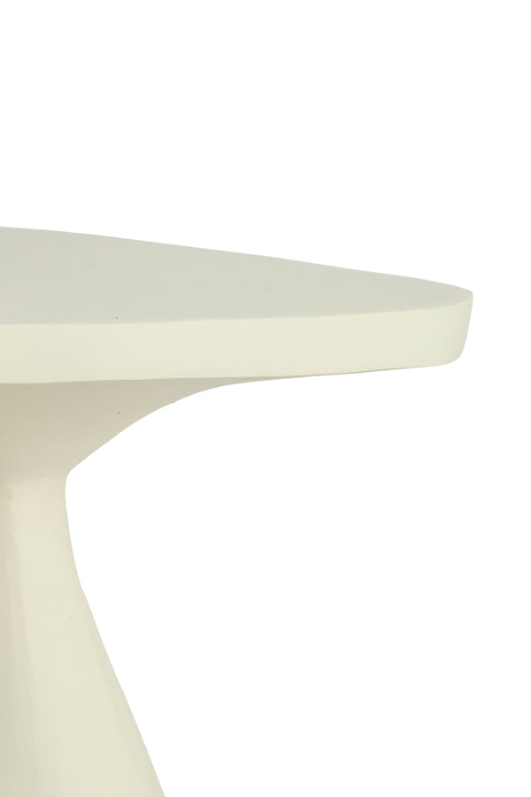 Varoli Matt Cream Metal Side Table 49cm