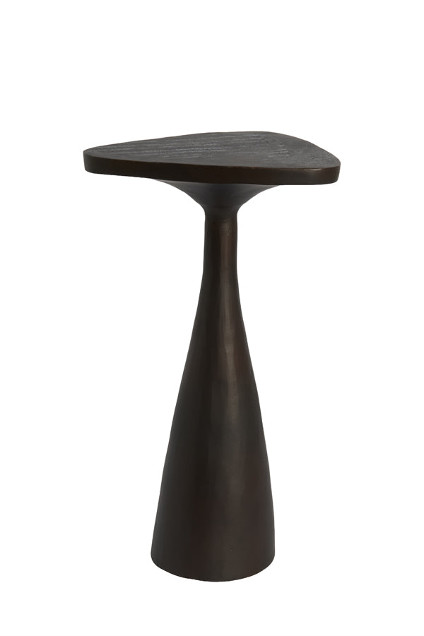 Varoli Matt Brown Bronze Metal Side Table 60cm
