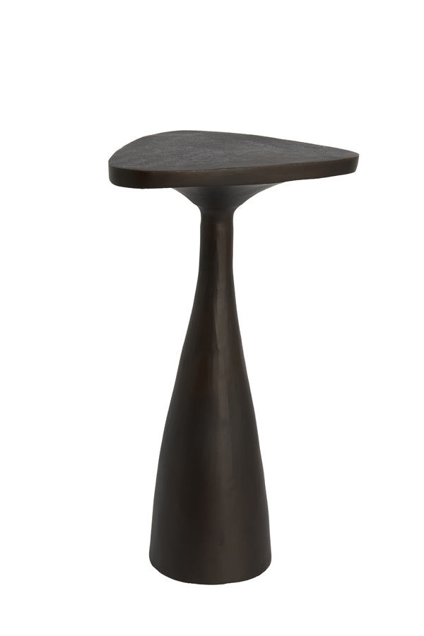 Varoli Matt Brown Bronze Metal Side Table 60cm