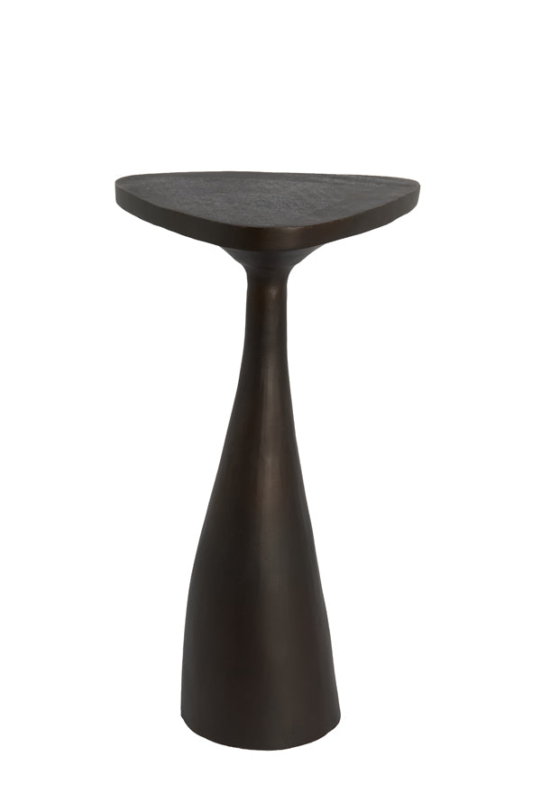 Varoli Matt Brown Bronze Metal Side Table 60cm