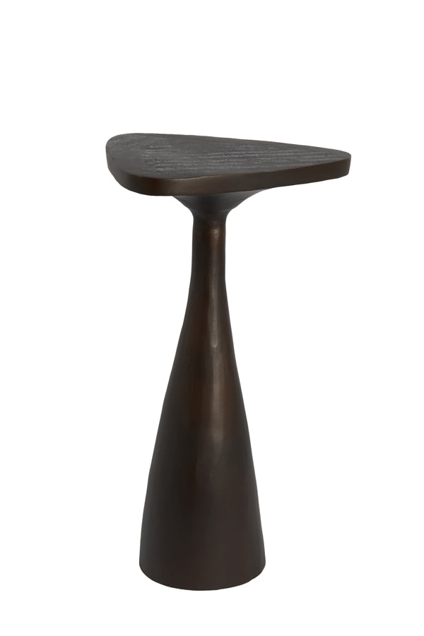 Varoli Matt Brown Bronze Metal Side Table 60cm