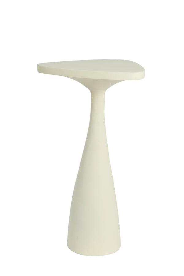 Varoli Matt Cream Metal Side Table 60cm