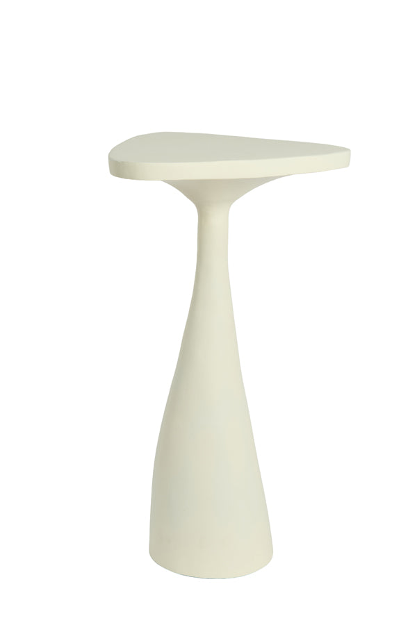 Varoli Matt Cream Metal Side Table 60cm