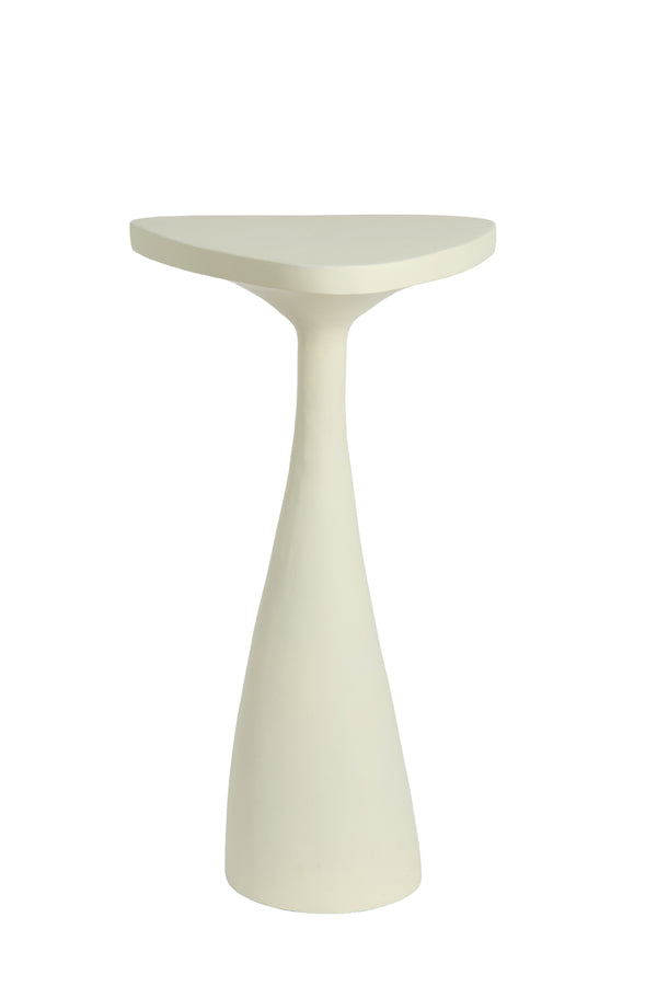 Varoli Matt Cream Metal Side Table 60cm