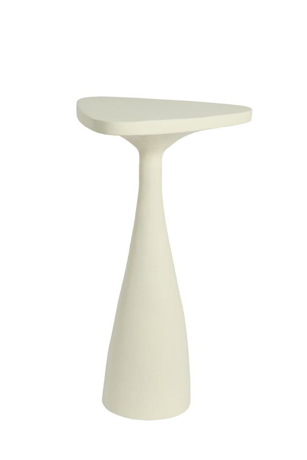 Varoli Matt Cream Metal Side Table 60cm