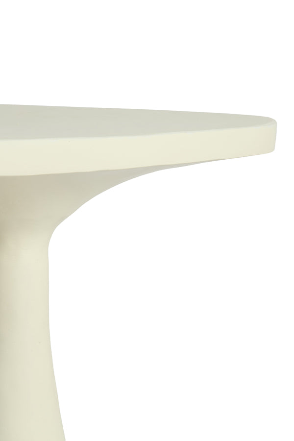 Varoli Matt Cream Metal Side Table 60cm