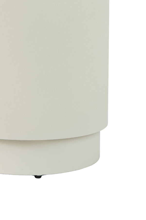 Alarios Cream Crackle Metal Plinth Side Table 40cm