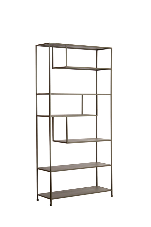 Ylaya Matt Brown Metal Open Display Unit