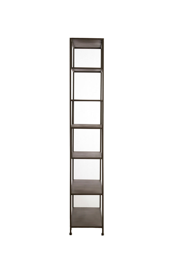 Ylaya Matt Brown Metal Open Display Unit