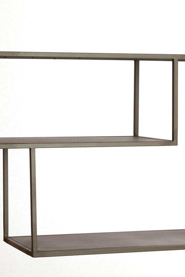 Ylaya Matt Brown Metal Open Display Unit
