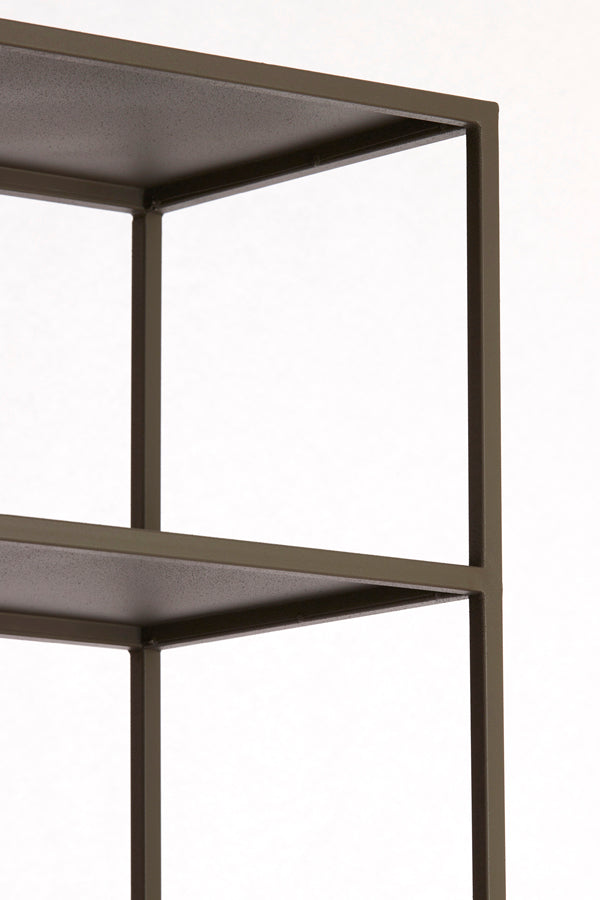 Ylaya Matt Brown Metal Open Display Unit