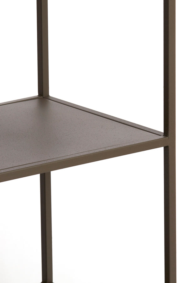 Ylaya Matt Brown Metal Open Display Unit