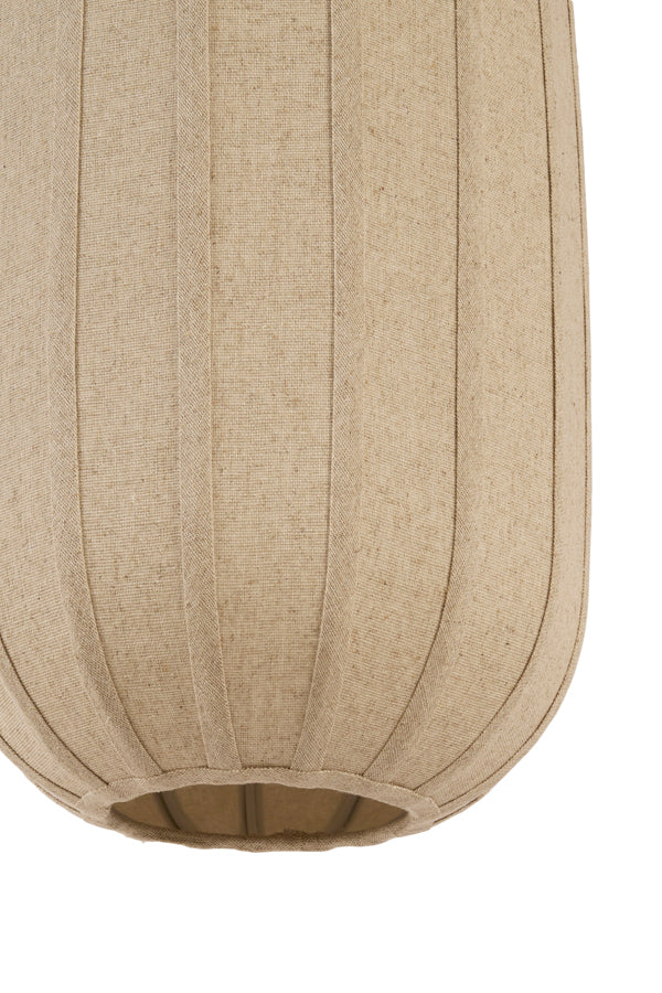Voka Dark Brown & Natural Linen Pendant Light 25cm
