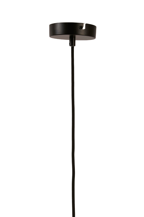 Lyco Natural & Green Linen Pendant Light 28cm