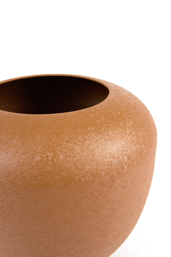 Milzo Matt Caramel Metal Decorative Planter 35cm