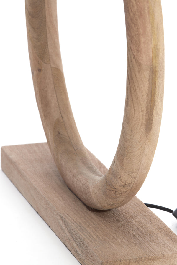 Nubia Matt Natural Wood Table Lamp Base 54cm