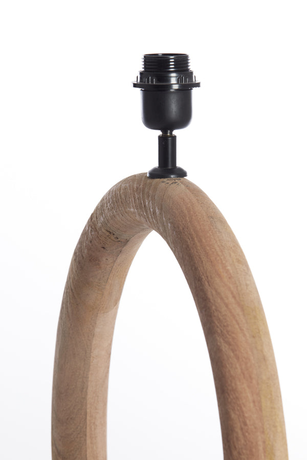 Nubia Matt Natural Wood Table Lamp Base 44cm