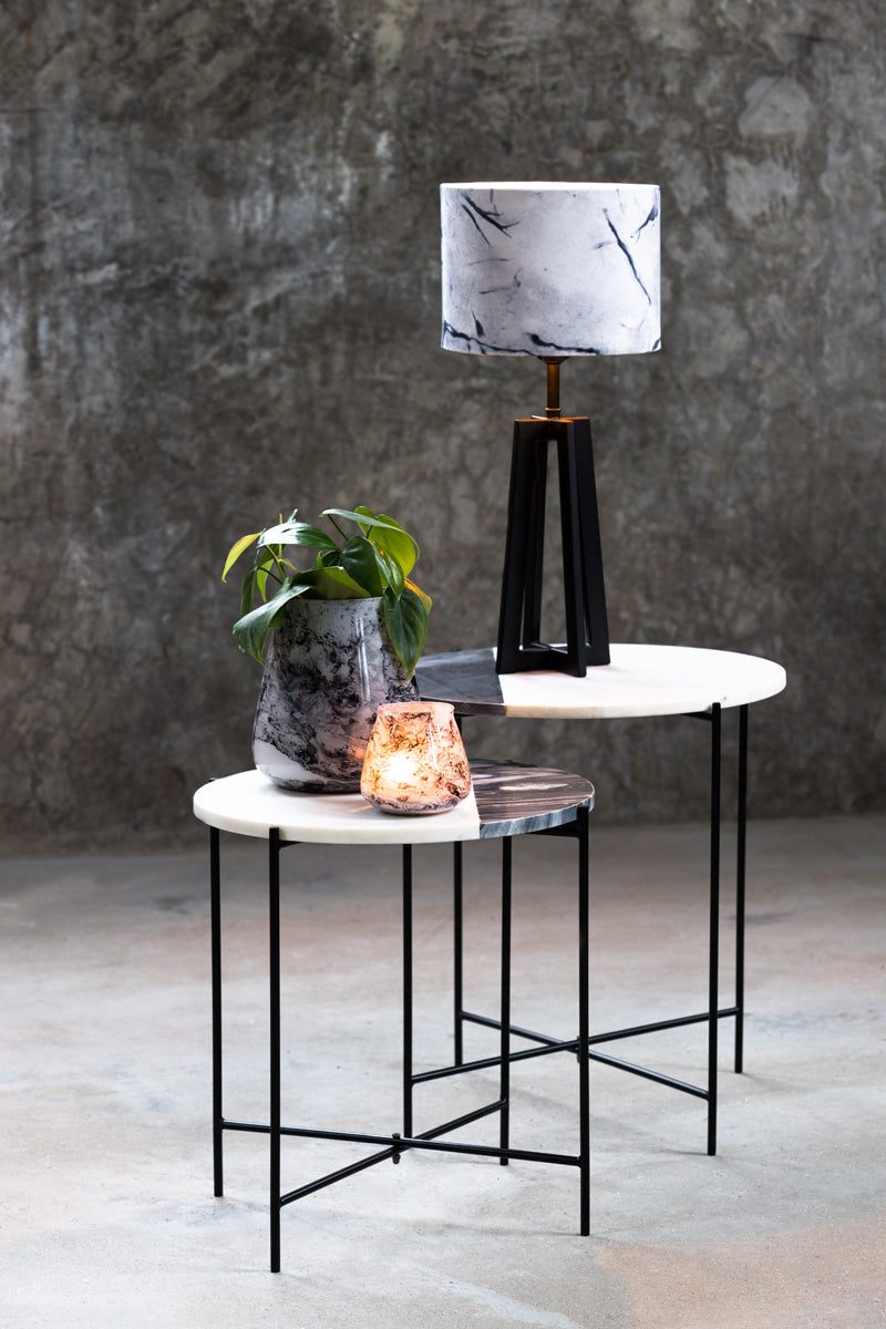 Miley Matt Black Metal Table Lamp Base