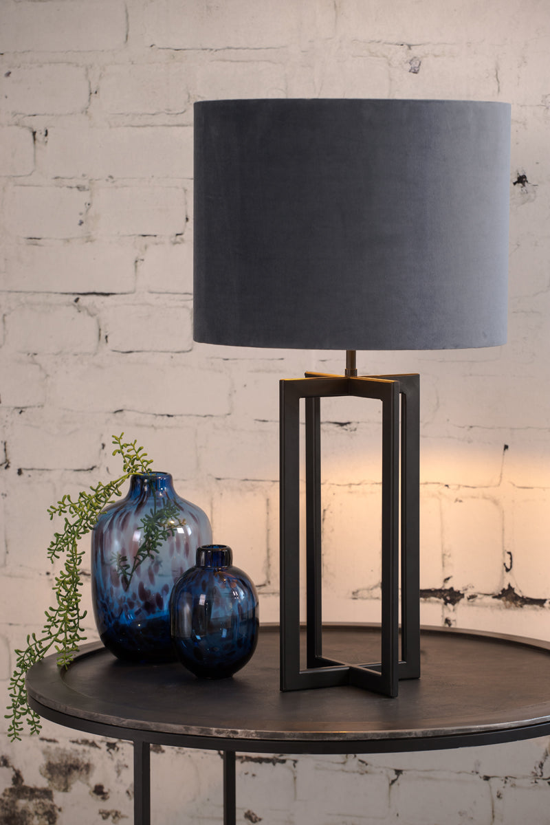 Mace Matt Black Metal Table Lamp Base 46cm