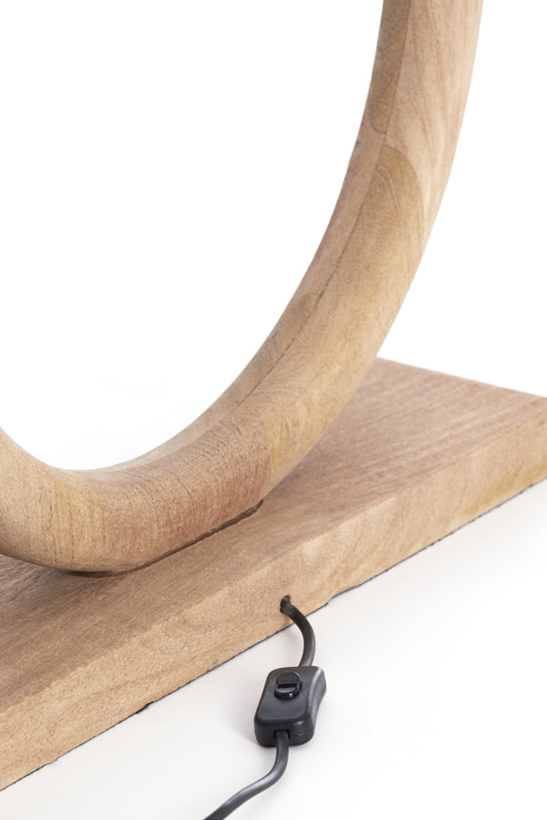 Nubia Matt Natural Wood Table Lamp Base 54cm