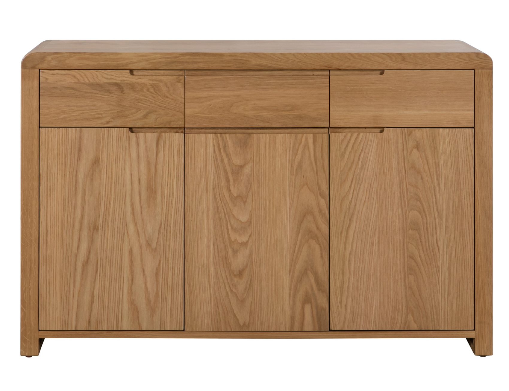 Curve Natural Oak Wood Sideboard