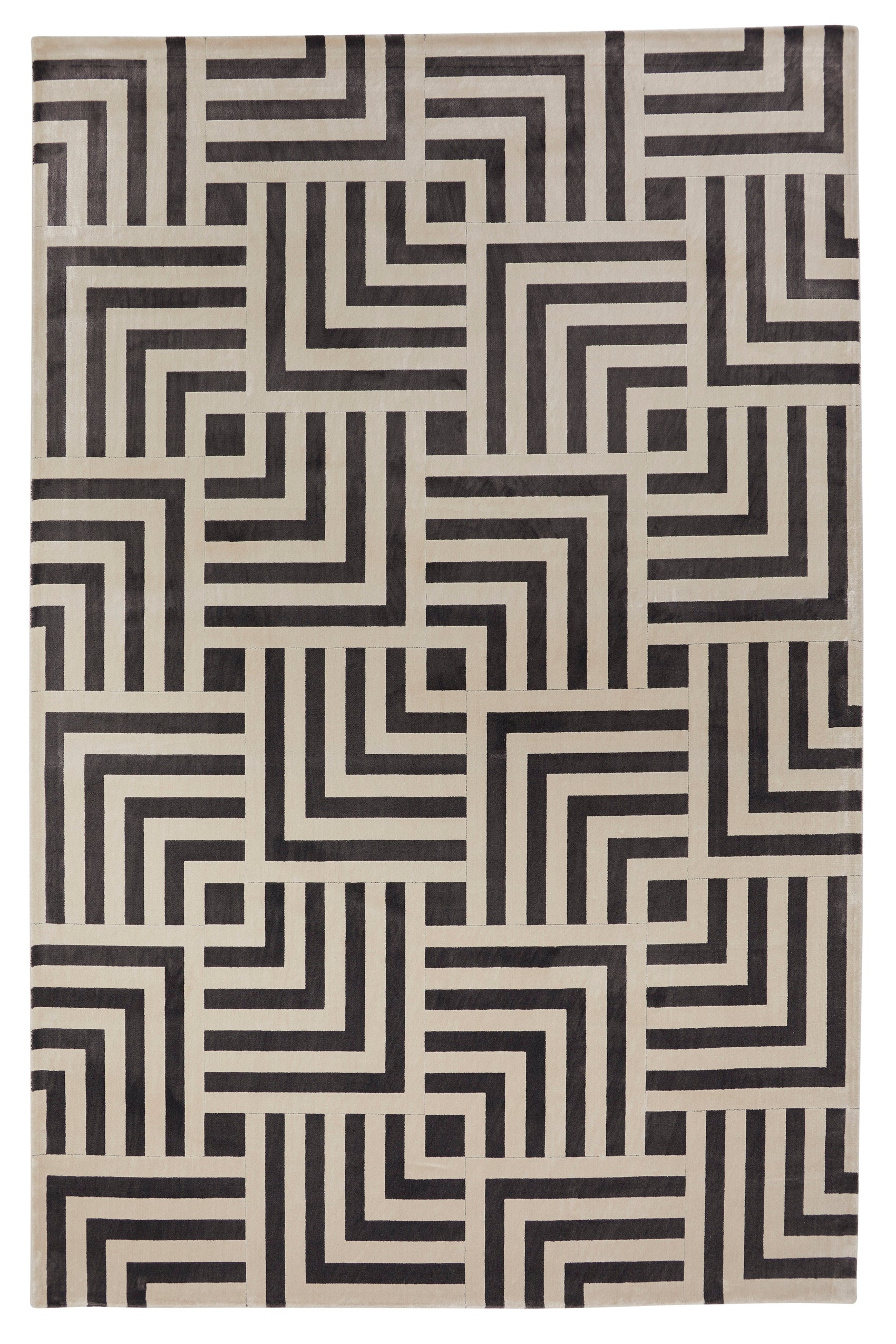 Concept Looms Lugano LUG01 Light Grey Anthracite Large Rectangle Rug