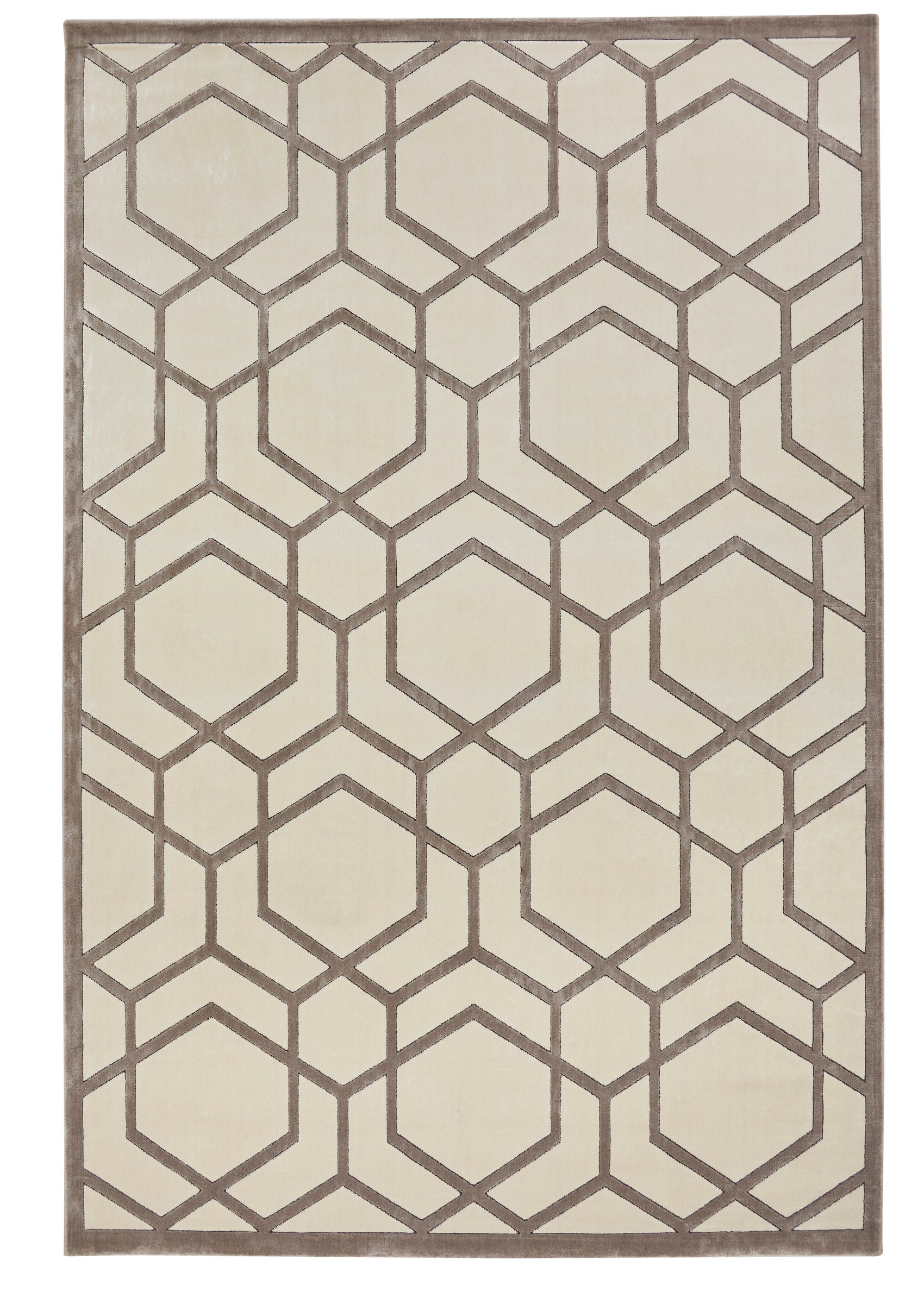 Concept Looms Lugano LUG04 Ivory/Light Grey Large Rectangle Rug