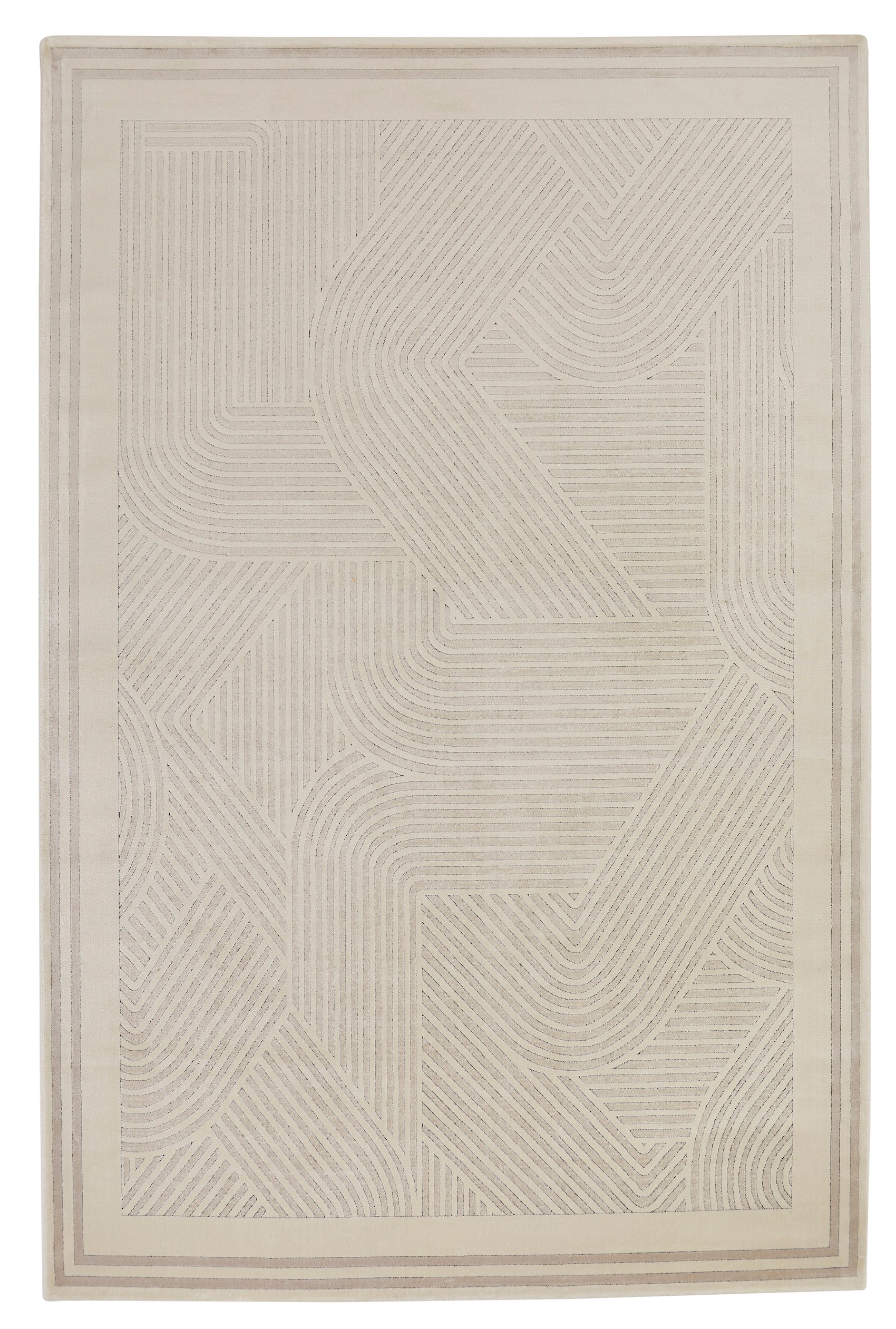 Concept Looms Lugano LUG05 Light Grey/Ivory Large Rectangle Rug