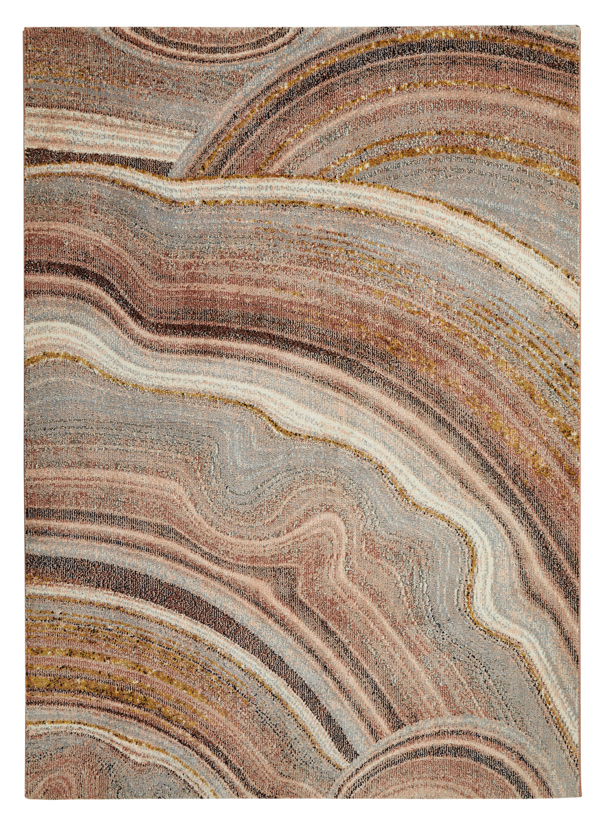 Concept Looms Amara AMA108 Blush Orange Grey Large Rectangle Rug