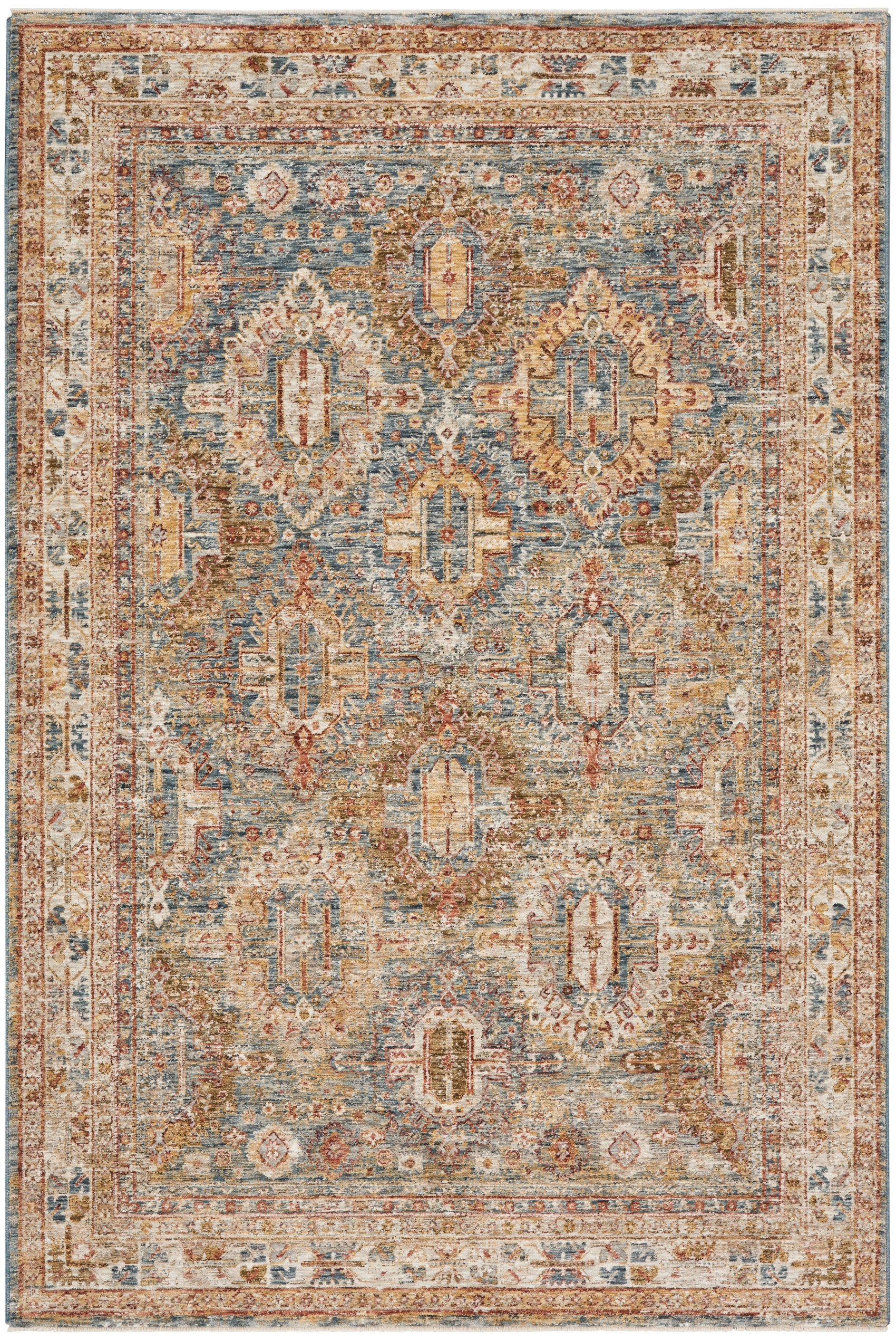 Nourison Sahar SHR01 Blue Large Rectangle Rug