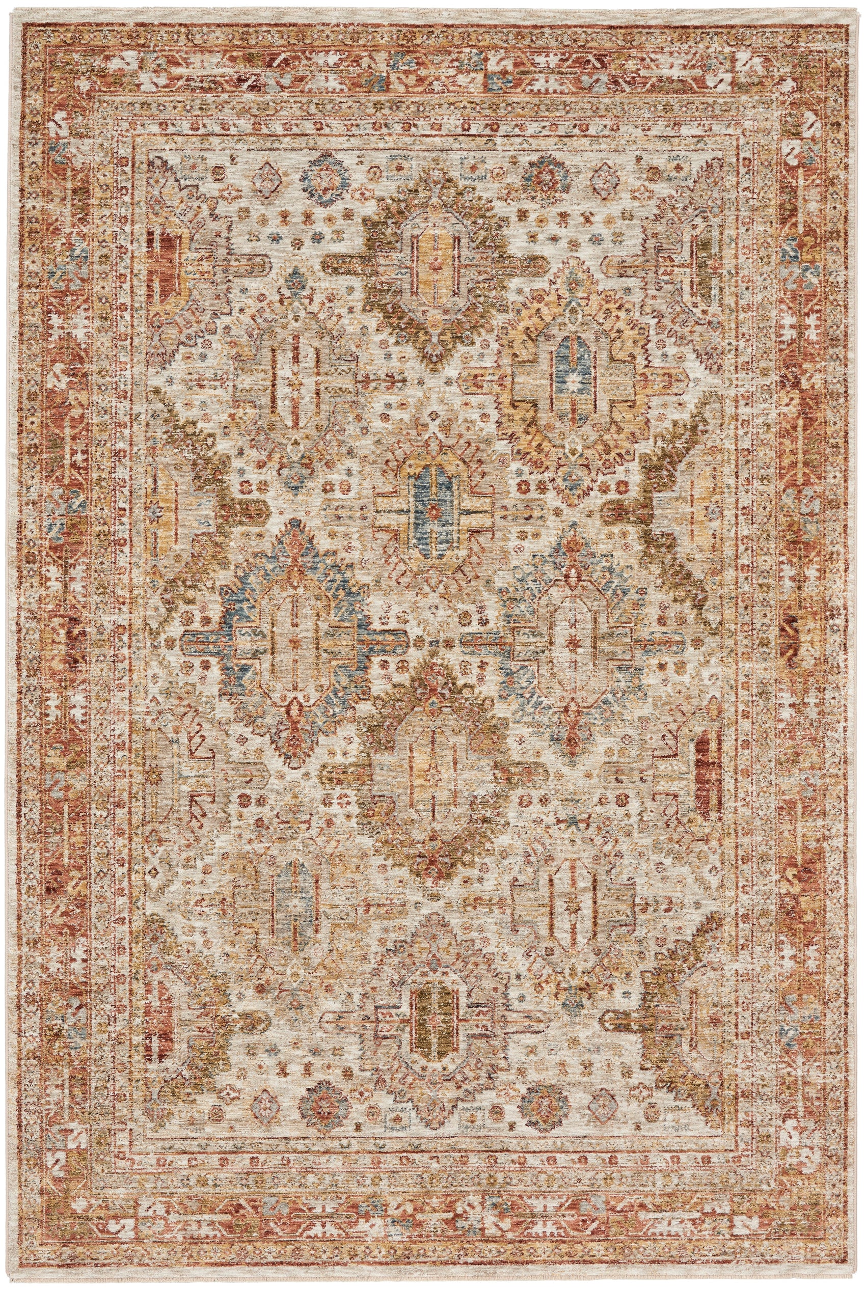 Nourison Sahar SHR01 Ivory/Multi Colour Large Rectangle Rug