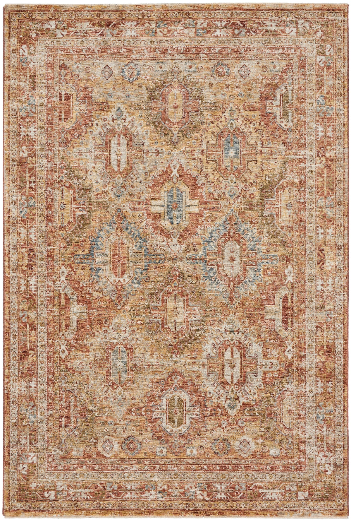 Nourison Sahar SHR01 Rust Orange Large Rectangle Rug
