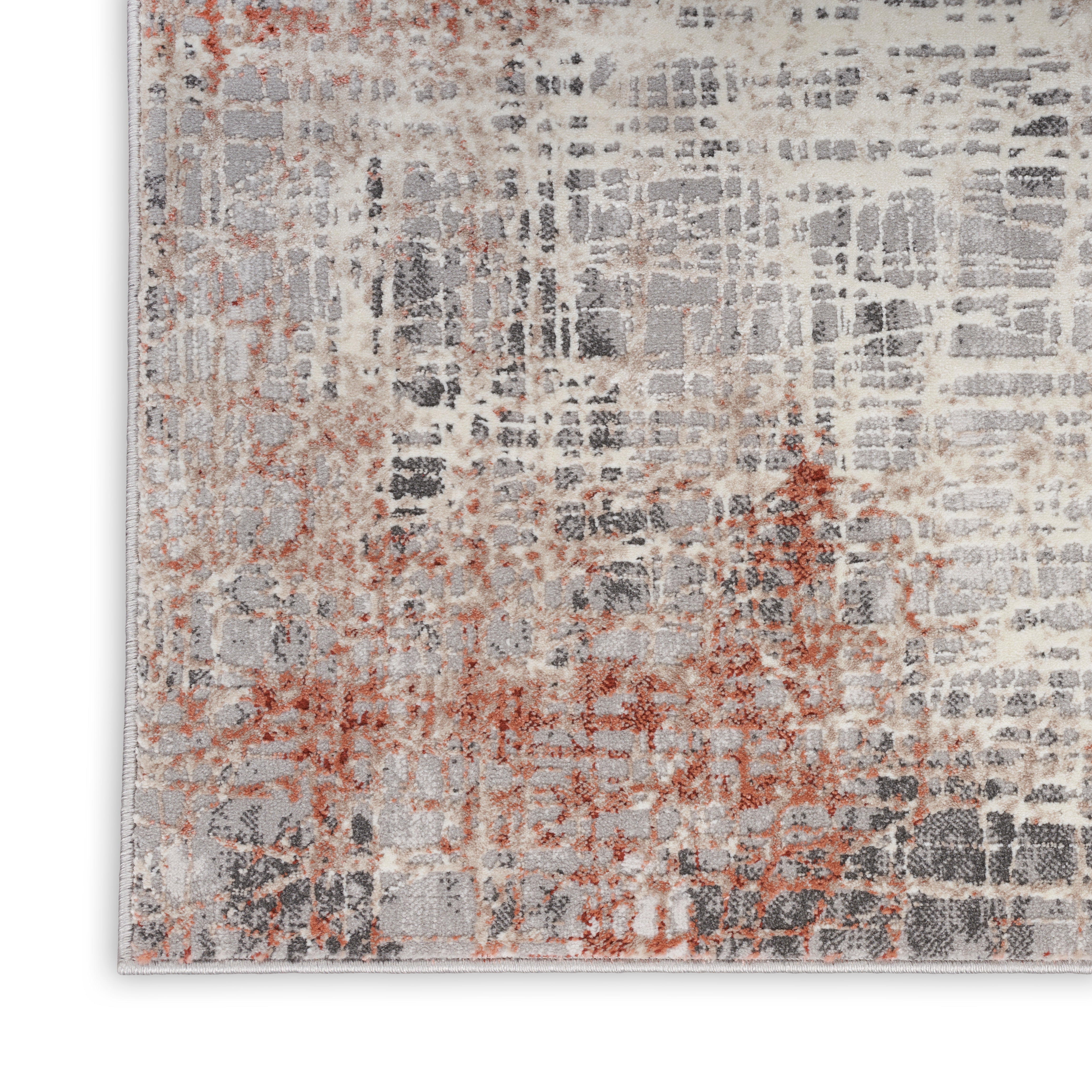 Calvin Klein CK022 Infinity IFN01 Rust Orange Multi Colour Large Rectangle Rug