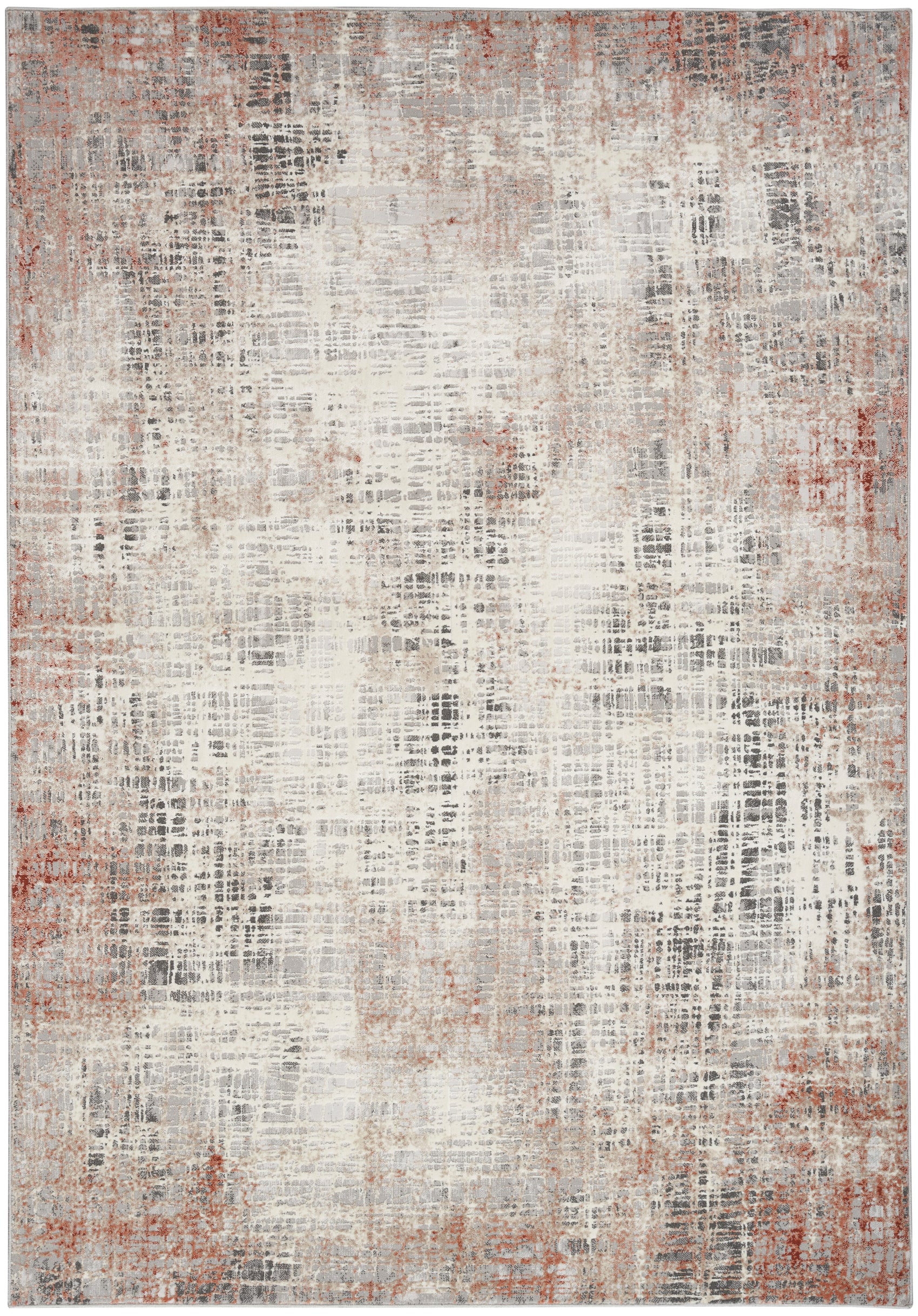 Calvin Klein CK022 Infinity IFN01 Rust Orange Multi Colour Large Rectangle Rug