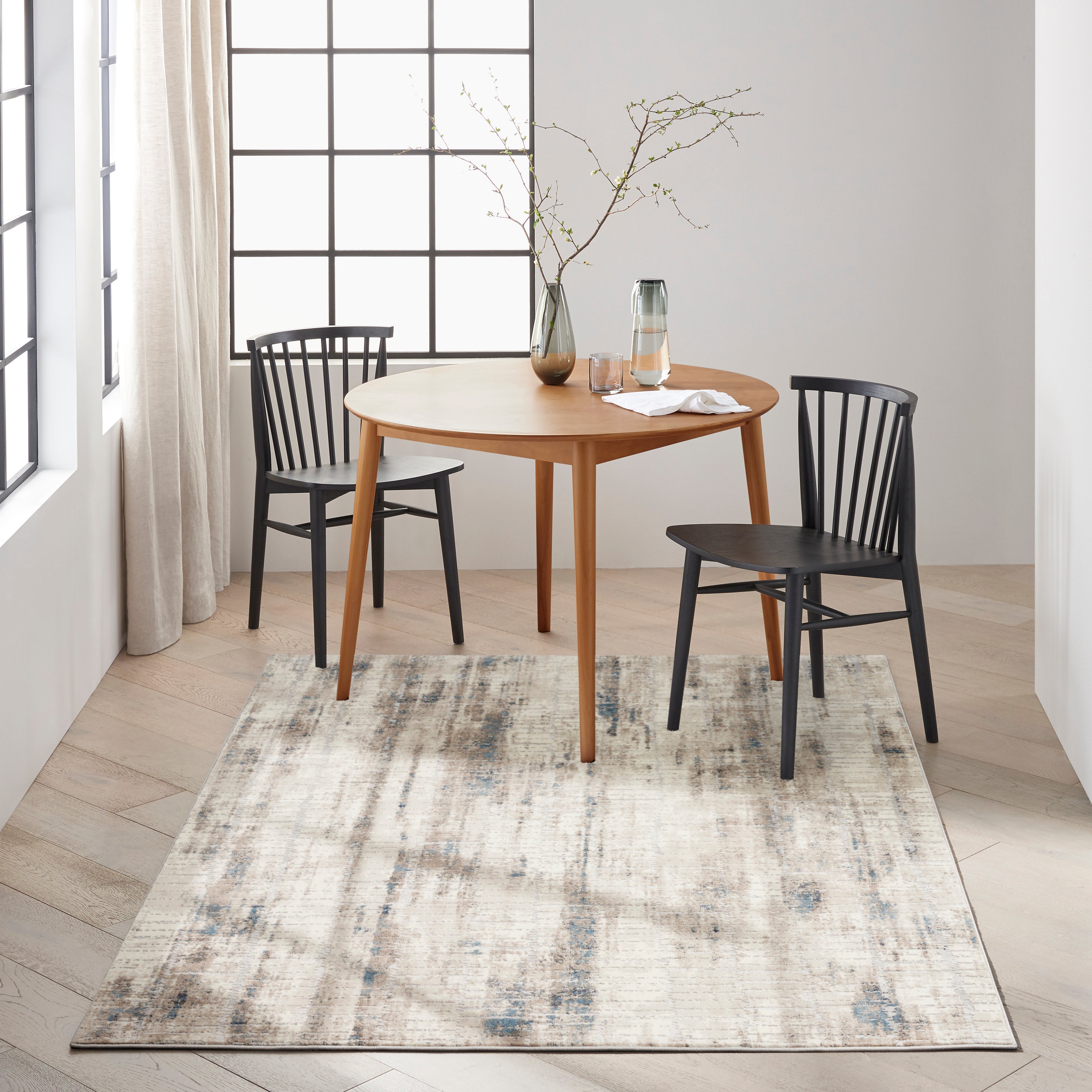 Calvin Klein CK022 Infinity IFN02 Ivory/Grey/Blue Large Rectangle Rug