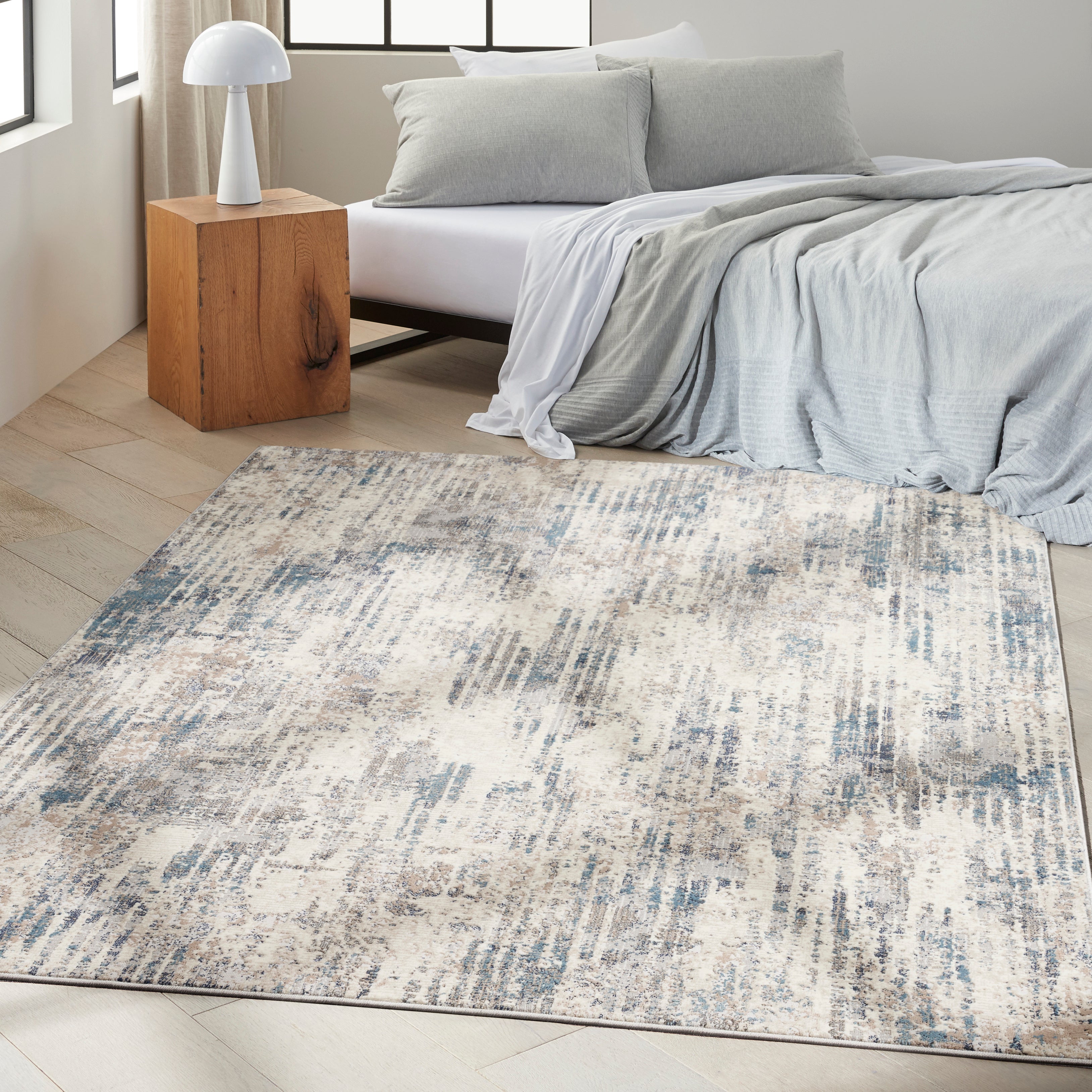 Calvin Klein CK022 Infinity IFN04 Ivory/Grey/Blue Large Rectangle Rug