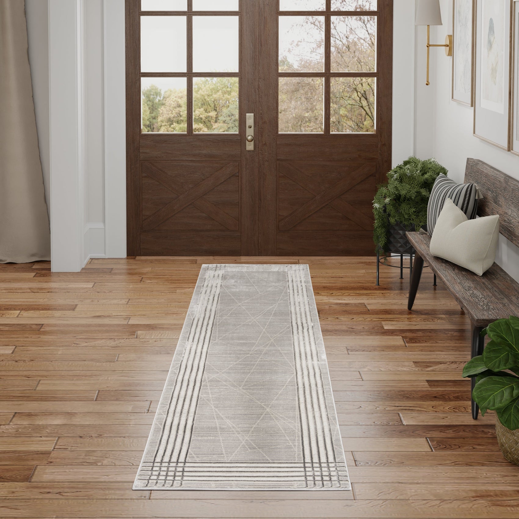 Nourison Desire DSR01 Grey/Silver Runner Rug