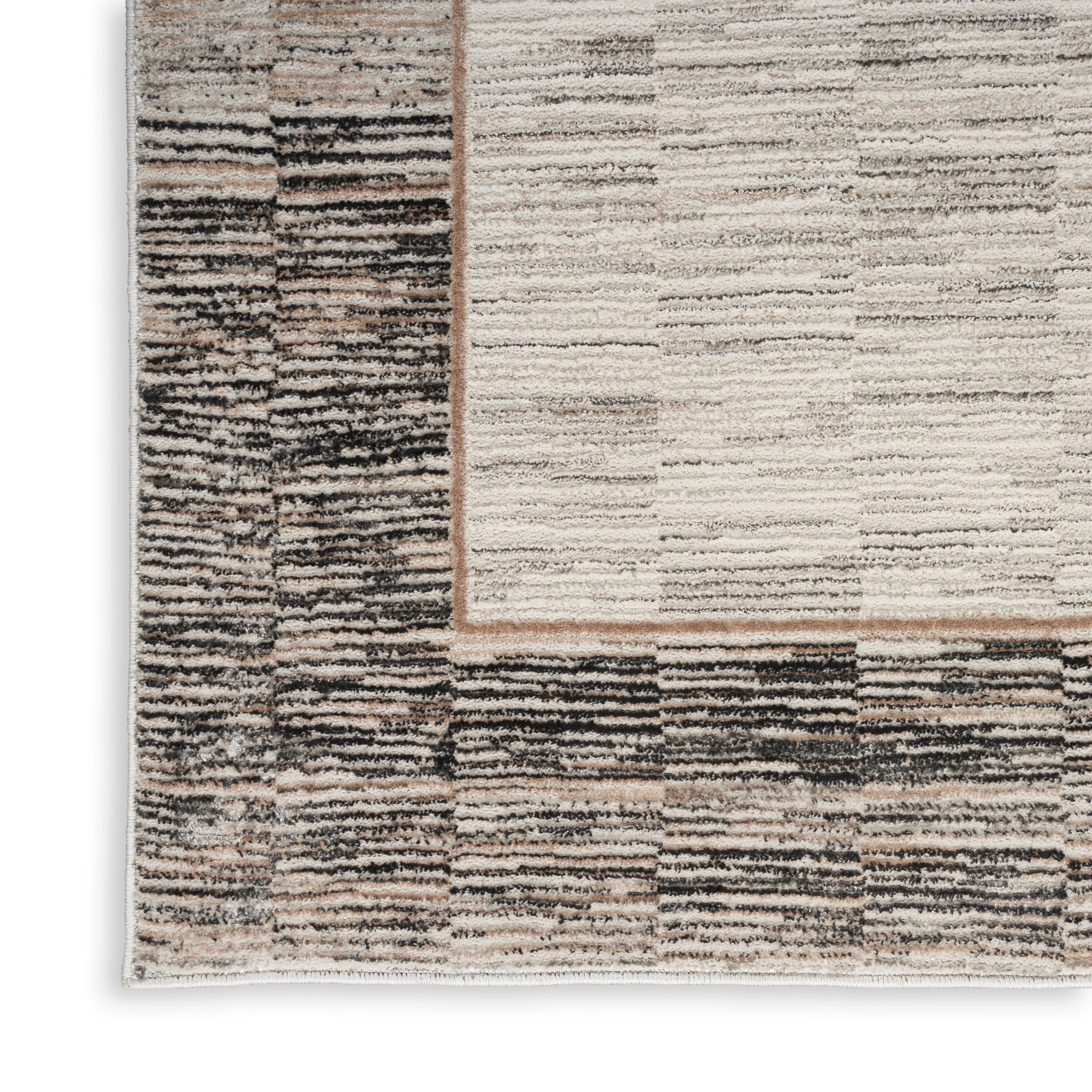 Nourison Desire DSR02 Grey/Black Large Rectangle Rug