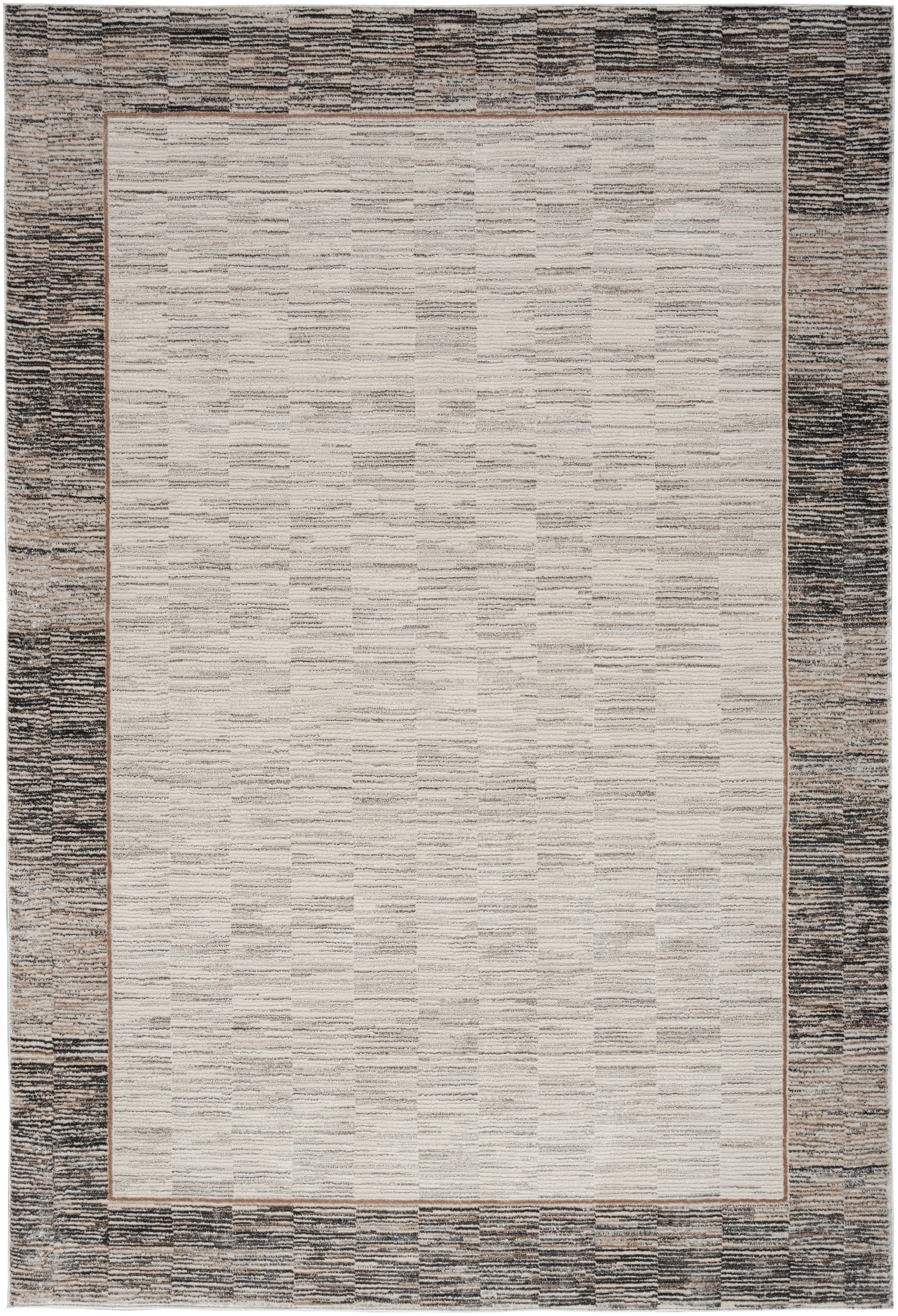 Nourison Desire DSR02 Grey/Black Large Rectangle Rug