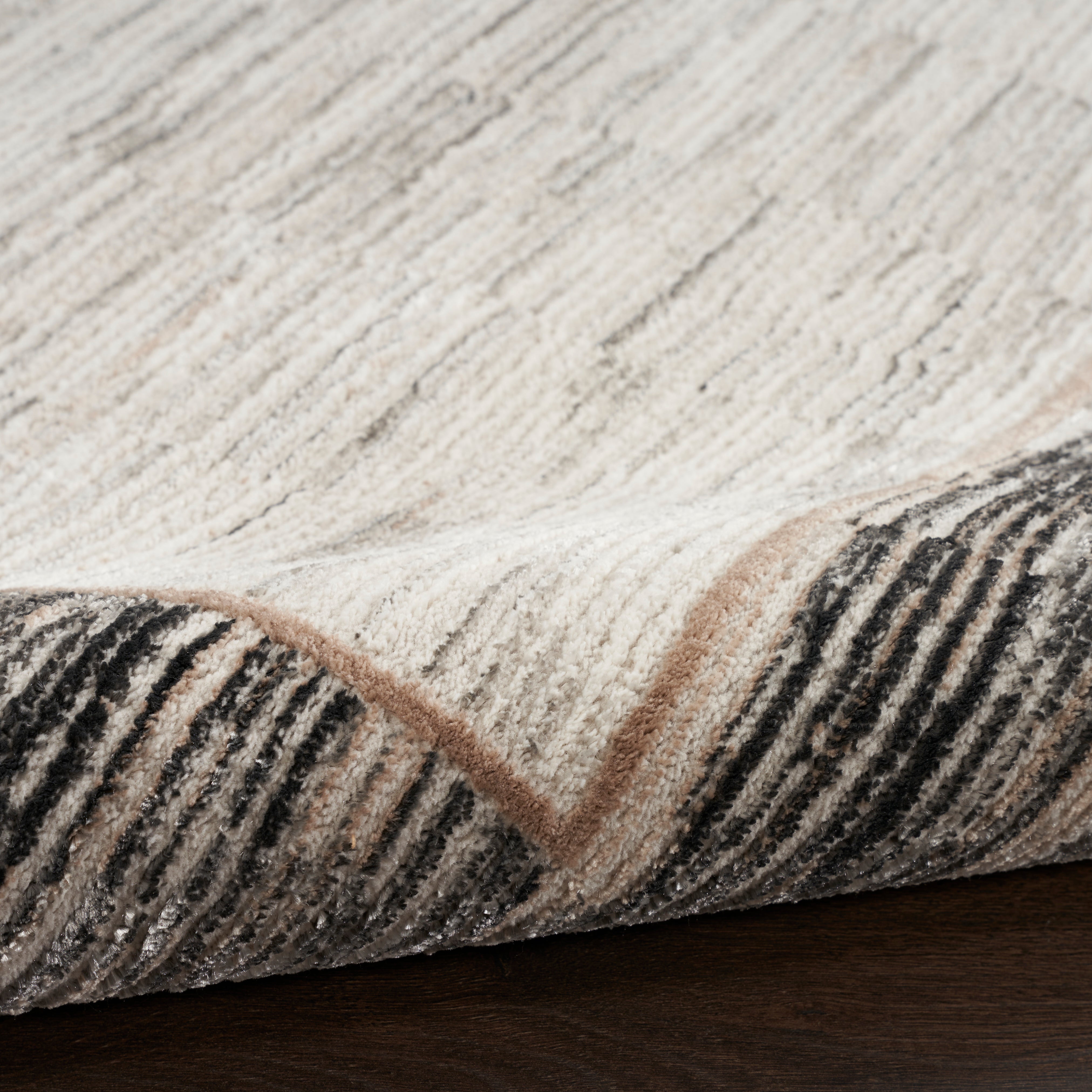 Nourison Desire DSR02 Grey/Black Large Rectangle Rug